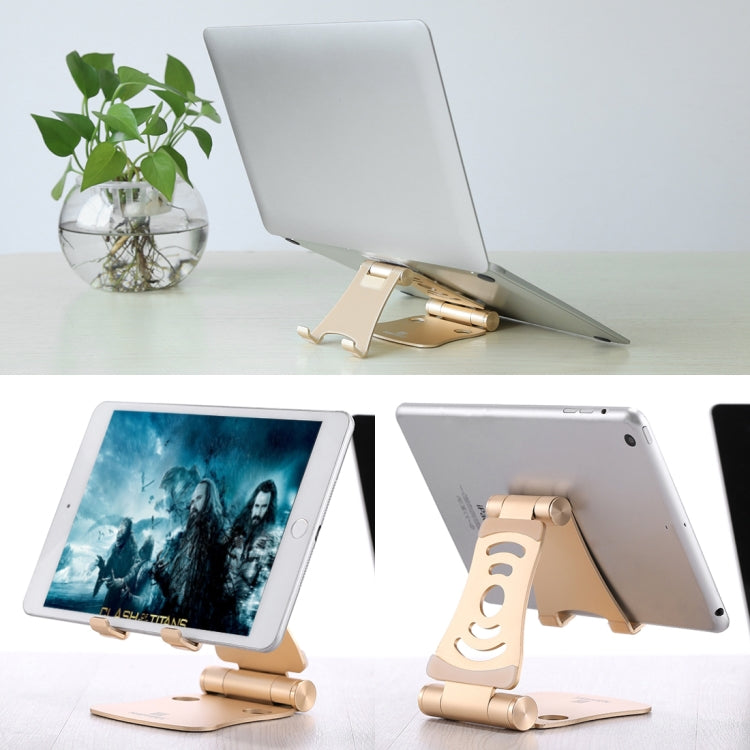 HAWEEL 360 Degree Rotation Foldable Adjustable Pivot Aluminium Desktop Holder, For iPad, iPhone, Galaxy, Huawei, Xiaomi, HTC, Sony, and other Mobile Phones, Laptops or Tablets
