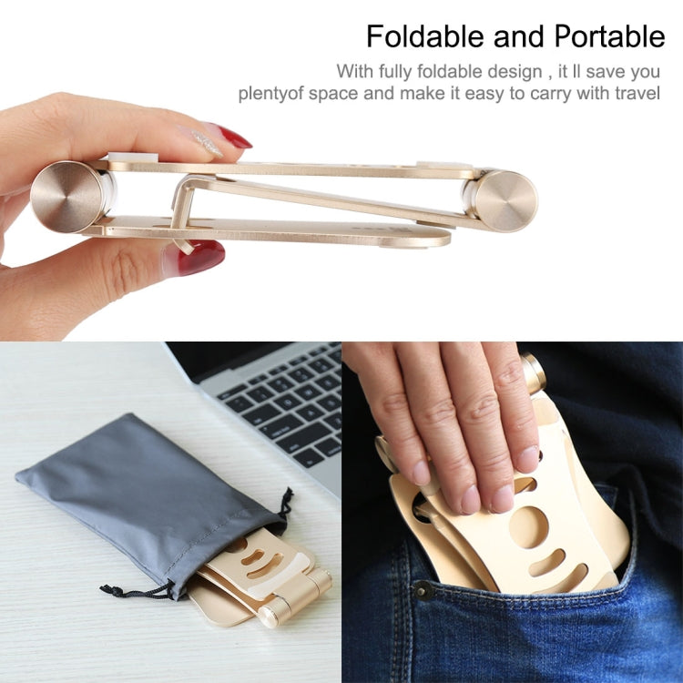 HAWEEL 360 Degree Rotation Foldable Adjustable Pivot Aluminium Desktop Holder, For iPad, iPhone, Galaxy, Huawei, Xiaomi, HTC, Sony, and other Mobile Phones, Laptops or Tablets