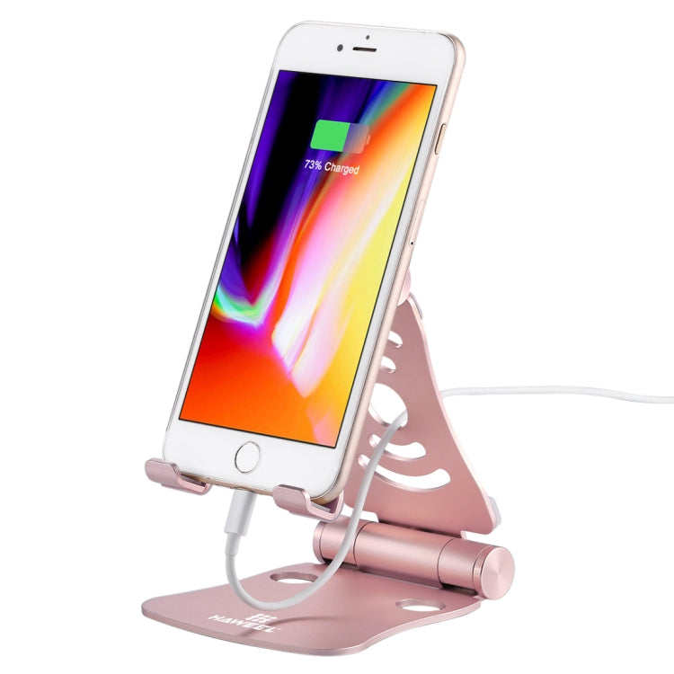 HAWEEL 360 Degree Rotation Foldable Adjustable Pivot Aluminium Desktop Holder, For iPad, iPhone, Galaxy, Huawei, Xiaomi, HTC, Sony, and other Mobile Phones, Laptops or Tablets