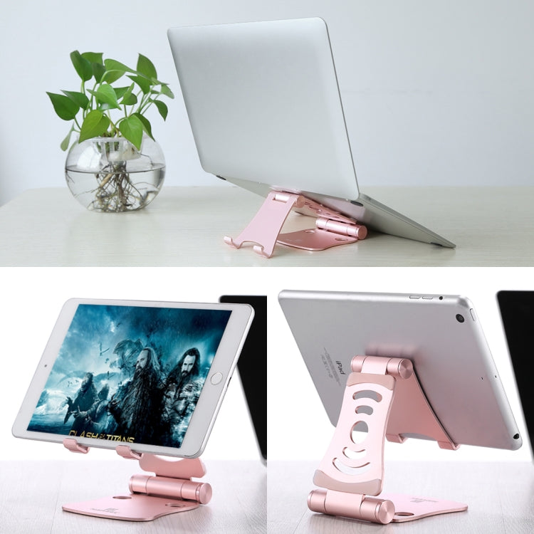 HAWEEL 360 Degree Rotation Foldable Adjustable Pivot Aluminium Desktop Holder, For iPad, iPhone, Galaxy, Huawei, Xiaomi, HTC, Sony, and other Mobile Phones, Laptops or Tablets