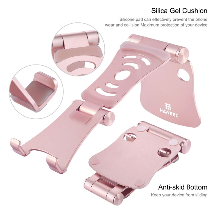 HAWEEL 360 Degree Rotation Foldable Adjustable Pivot Aluminium Desktop Holder, For iPad, iPhone, Galaxy, Huawei, Xiaomi, HTC, Sony, and other Mobile Phones, Laptops or Tablets