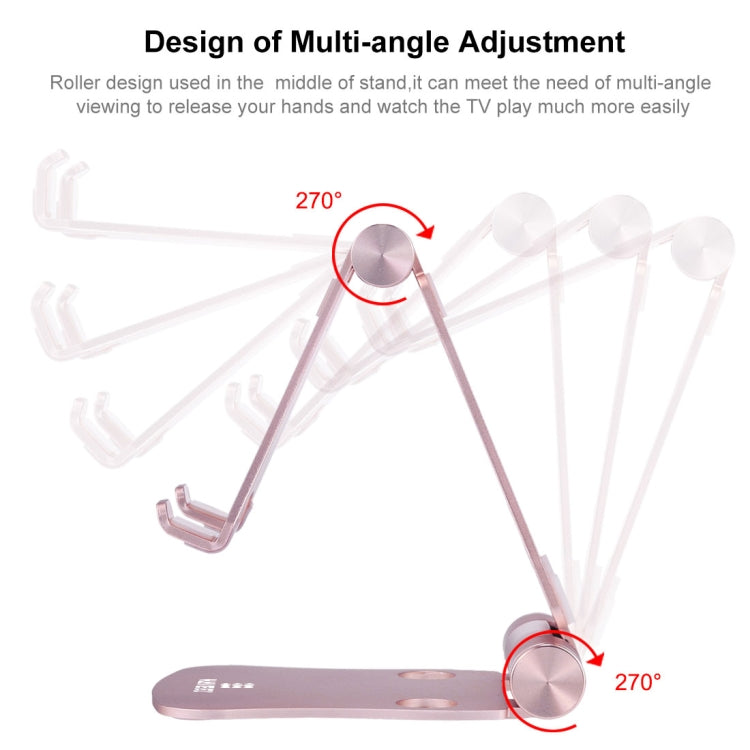 HAWEEL 360 Degree Rotation Foldable Adjustable Pivot Aluminium Desktop Holder, For iPad, iPhone, Galaxy, Huawei, Xiaomi, HTC, Sony, and other Mobile Phones, Laptops or Tablets