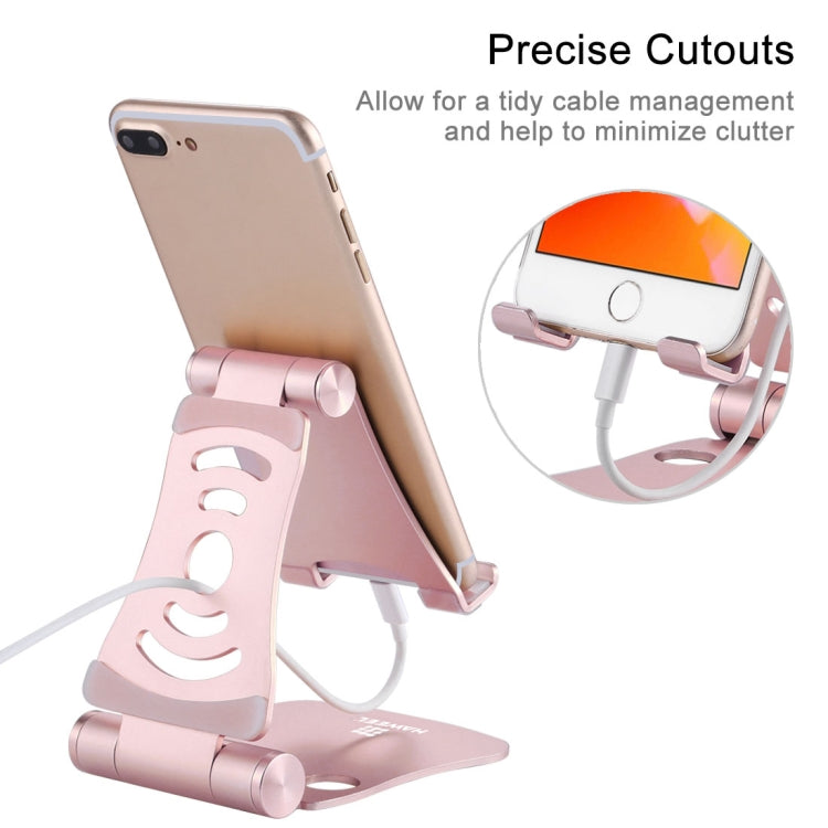 HAWEEL 360 Degree Rotation Foldable Adjustable Pivot Aluminium Desktop Holder, For iPad, iPhone, Galaxy, Huawei, Xiaomi, HTC, Sony, and other Mobile Phones, Laptops or Tablets