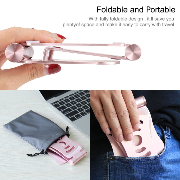 HAWEEL 360 Degree Rotation Foldable Adjustable Pivot Aluminium Desktop Holder, For iPad, iPhone, Galaxy, Huawei, Xiaomi, HTC, Sony, and other Mobile Phones, Laptops or Tablets