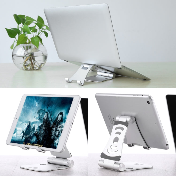 HAWEEL 360 Degree Rotation Foldable Adjustable Pivot Aluminium Desktop Holder, For iPad, iPhone, Galaxy, Huawei, Xiaomi, HTC, Sony, and other Mobile Phones, Laptops or Tablets