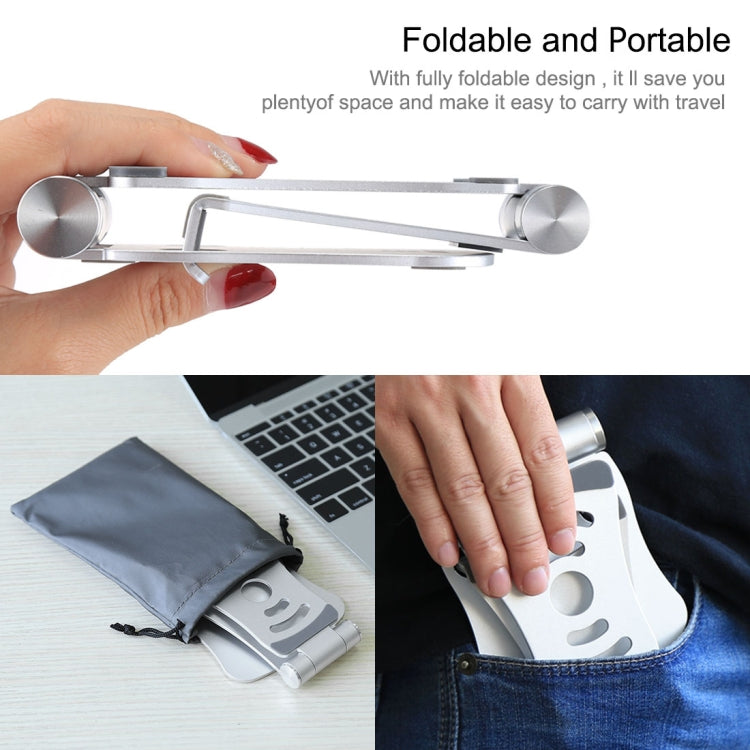HAWEEL 360 Degree Rotation Foldable Adjustable Pivot Aluminium Desktop Holder, For iPad, iPhone, Galaxy, Huawei, Xiaomi, HTC, Sony, and other Mobile Phones, Laptops or Tablets