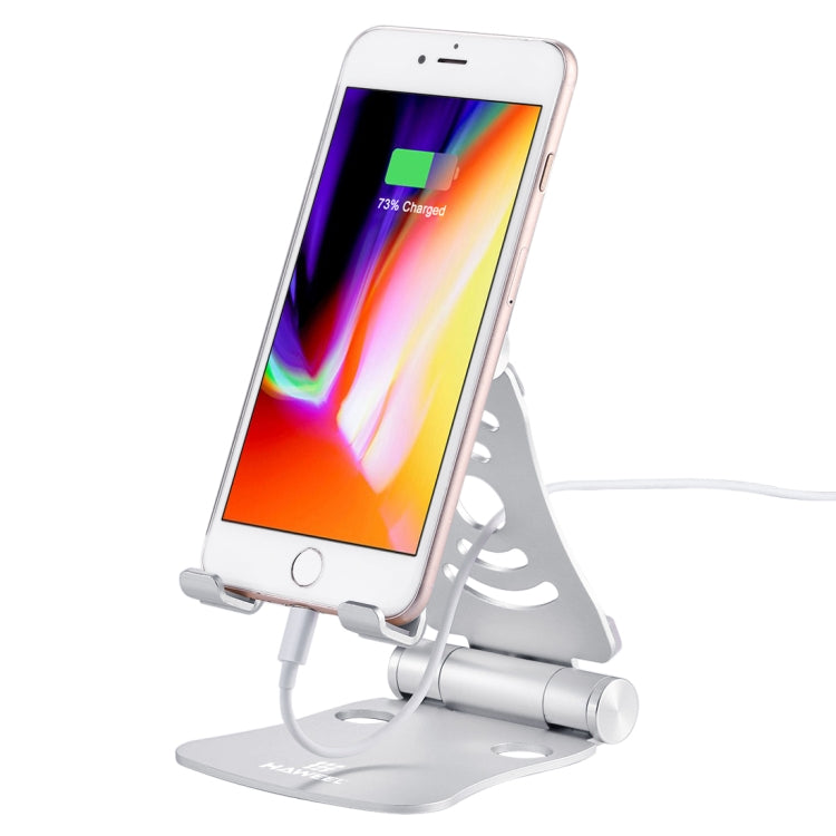 HAWEEL 360 Degree Rotation Foldable Adjustable Pivot Aluminium Desktop Holder, For iPad, iPhone, Galaxy, Huawei, Xiaomi, HTC, Sony, and other Mobile Phones, Laptops or Tablets