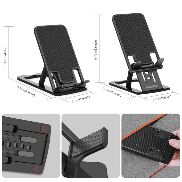 HAWEEL Adjustable Lifting Folding Portable Live Broadcast Desktop Plastic Holder