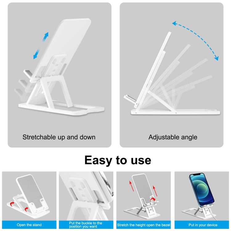 HAWEEL Adjustable Lifting Folding Portable Live Broadcast Desktop Plastic Holder