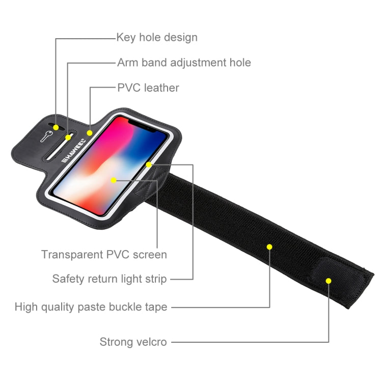 HAWEEL Sport Armband Case with Earphone Hole & Key Pocket, For iPhone XS, iPhone XS Max, iPhone X, iPhone 8 Plus & 7 Plus, iPhone 6 Plus, Galaxy S9+ / S8+ / S6 / S5
