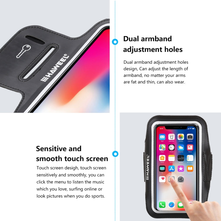 HAWEEL Sport Armband Case with Earphone Hole & Key Pocket, For iPhone XS, iPhone XS Max, iPhone X, iPhone 8 Plus & 7 Plus, iPhone 6 Plus, Galaxy S9+ / S8+ / S6 / S5