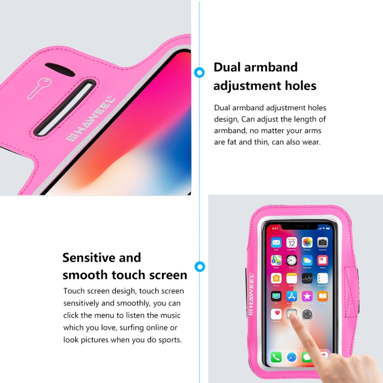 HAWEEL Sport Armband Case with Earphone Hole & Key Pocket, For iPhone XS, iPhone XS Max, iPhone X, iPhone 8 Plus & 7 Plus, iPhone 6 Plus, Galaxy S9+ / S8+ / S6 / S5