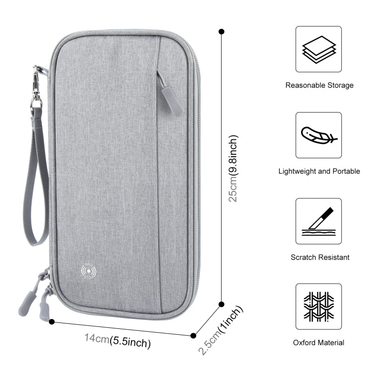 HAWEEL Clutch Bag Passport Wallet Document Organizer Credit Cards Case Bag