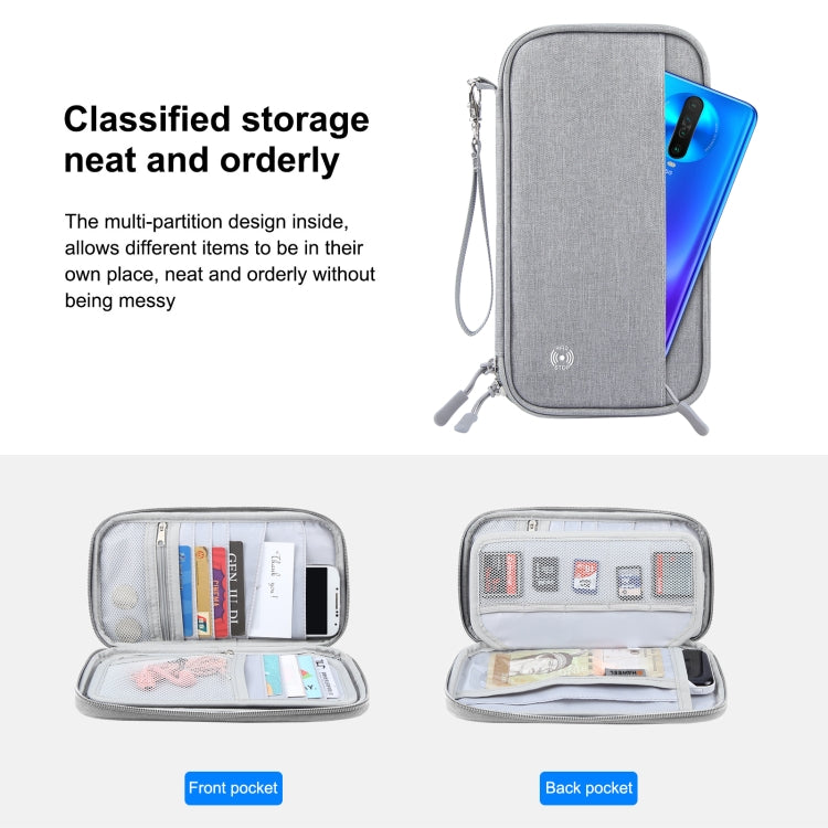 HAWEEL Clutch Bag Passport Wallet Document Organizer Credit Cards Case Bag