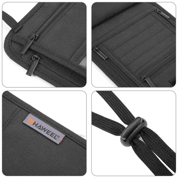 HAWEEL Neck Passport Wallet Bag Document Organizer Credit Cards Case Bag