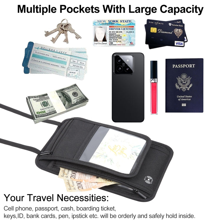 HAWEEL Neck Passport Wallet Bag Document Organizer Credit Cards Case Bag