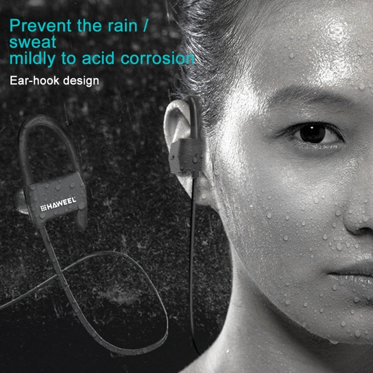 HAWEEL Anti Sweat Noise Cancelling Wireless Bluetooth 4.1 Earbud Stereo Earphone In-ear Headphone Sports Headset(Green)
