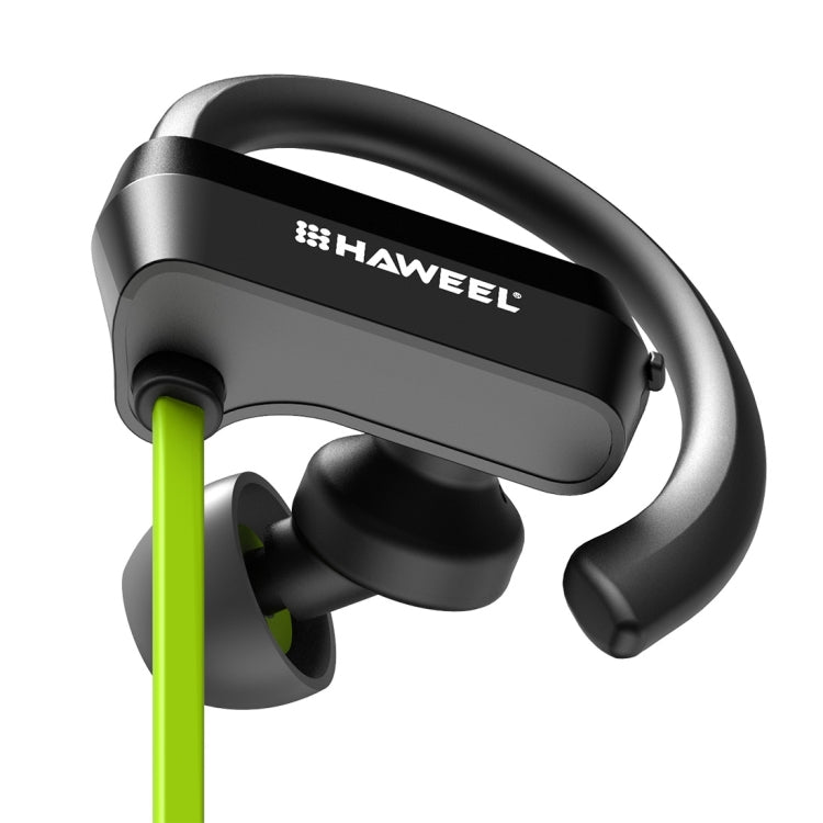 HAWEEL Anti Sweat Noise Cancelling Wireless Bluetooth 4.1 Earbud Stereo Earphone In-ear Headphone Sports Headset(Green)
