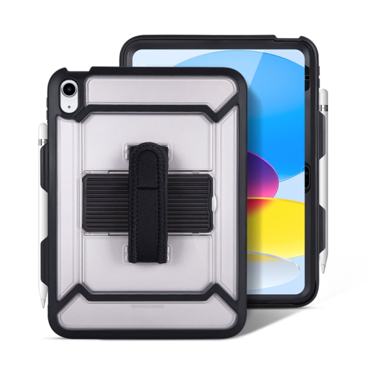 For iPad 10th Gen 10.9 2022 360 Full Body Shockproof Tablet Case with Grip & Holder & Pen Slot(Black)