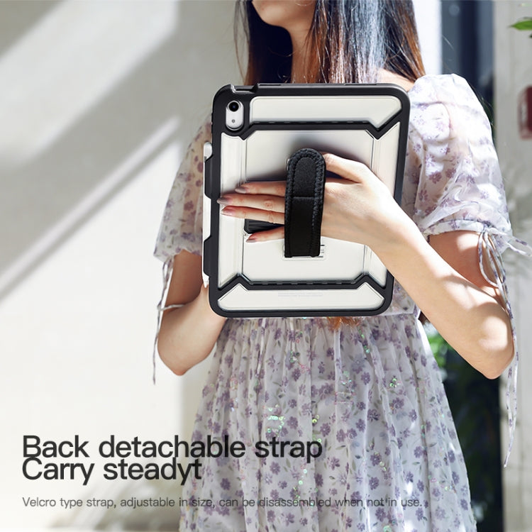 For iPad 10th Gen 10.9 2022 360 Full Body Shockproof Tablet Case with Grip & Holder & Pen Slot(Black)