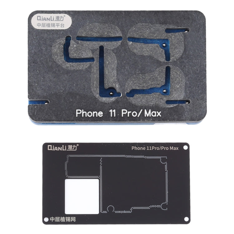 QIANLI For iPhone 11 Pro / Pro Max Middle Frame Reballing Stencil Platform Jig Fixture