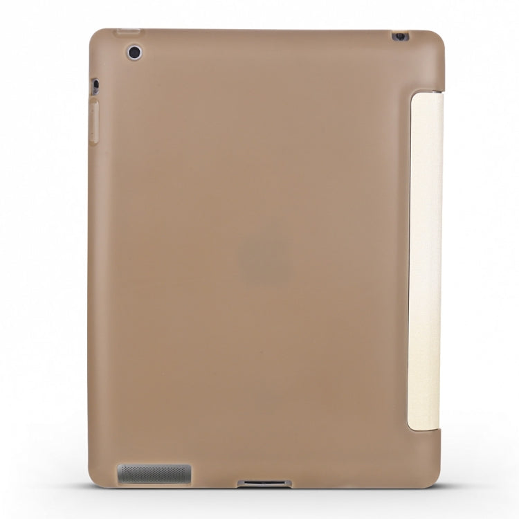 Maple Pattern Horizontal Flip PU Leather Case for iPad 4 / 3 / 2, with Three-folding Holder & Honeycomb TPU Cover