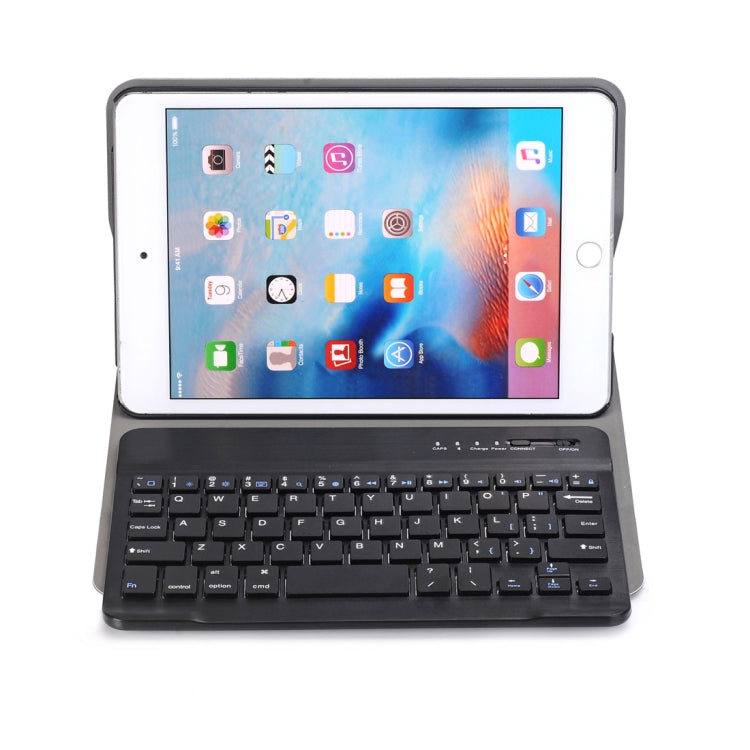 For iPad Mini 4 Ultra-thin ABS Bluetooth Keyboard Horizontal Flip Leather Tablet Case with Holder