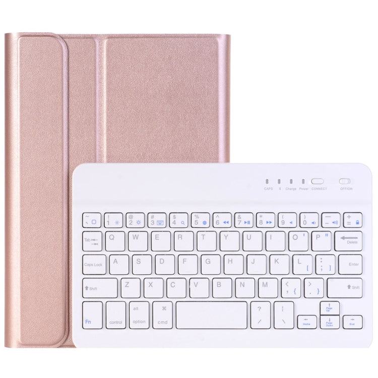 For iPad Mini 4 Ultra-thin ABS Bluetooth Keyboard Horizontal Flip Leather Tablet Case with Holder