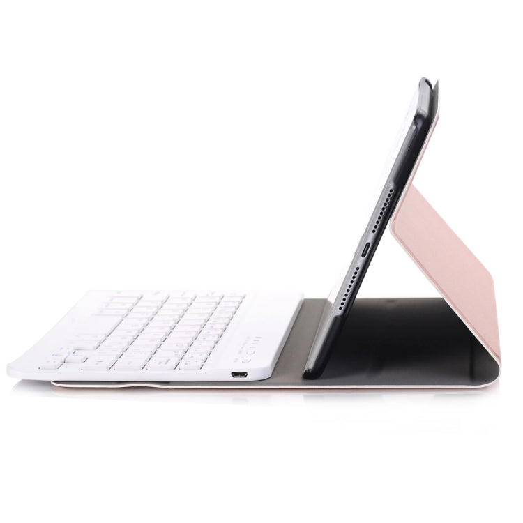 For iPad Mini 4 Ultra-thin ABS Bluetooth Keyboard Horizontal Flip Leather Tablet Case with Holder