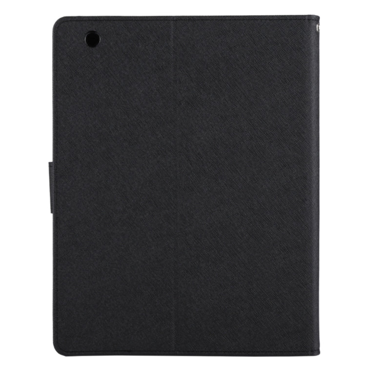 GOOSPERY FANCY DIARY for iPad 4 / 3 / 2 Cross Texture Leather Case with Holder & Card slots & Wallet