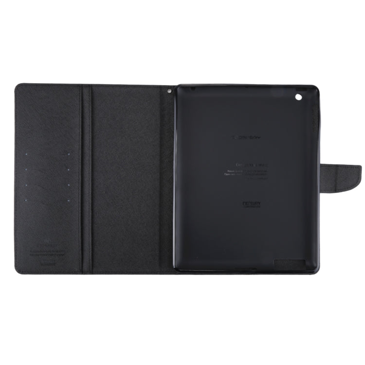 GOOSPERY FANCY DIARY for iPad 4 / 3 / 2 Cross Texture Leather Case with Holder & Card slots & Wallet