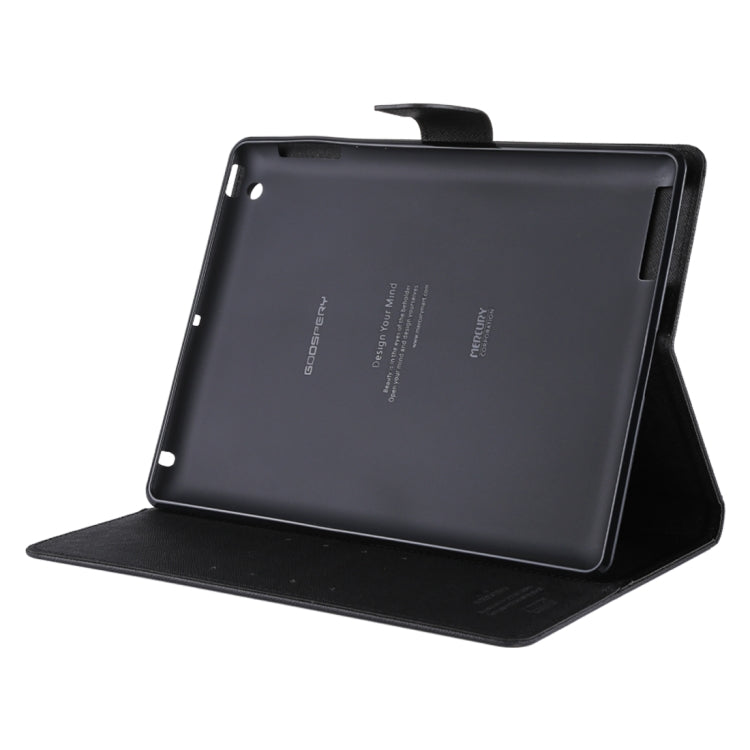 GOOSPERY FANCY DIARY for iPad 4 / 3 / 2 Cross Texture Leather Case with Holder & Card slots & Wallet
