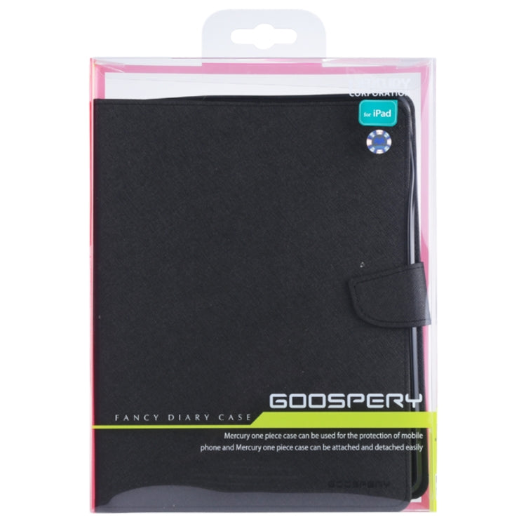 GOOSPERY FANCY DIARY for iPad 4 / 3 / 2 Cross Texture Leather Case with Holder & Card slots & Wallet