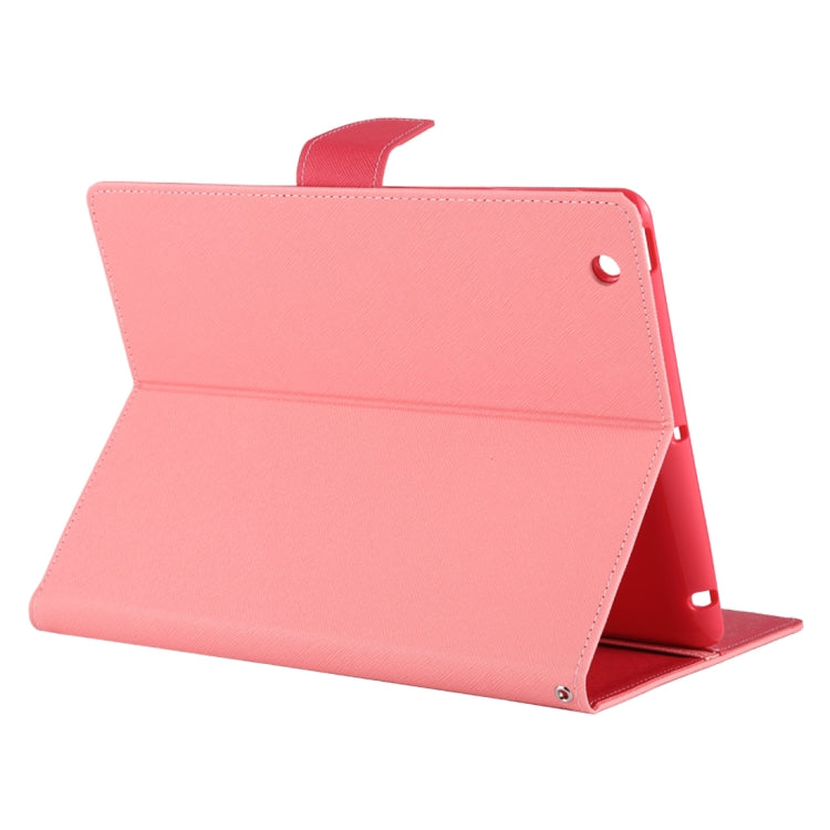 GOOSPERY FANCY DIARY for iPad 4 / 3 / 2 Cross Texture Leather Case with Holder & Card slots & Wallet