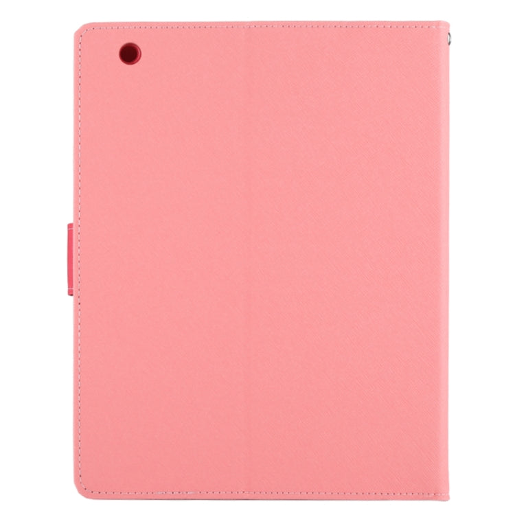 GOOSPERY FANCY DIARY for iPad 4 / 3 / 2 Cross Texture Leather Case with Holder & Card slots & Wallet