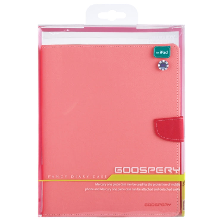 GOOSPERY FANCY DIARY for iPad 4 / 3 / 2 Cross Texture Leather Case with Holder & Card slots & Wallet