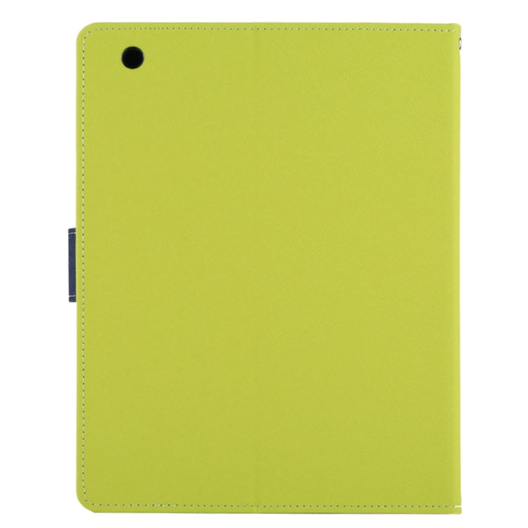 GOOSPERY FANCY DIARY for iPad 4 / 3 / 2 Cross Texture Leather Case with Holder & Card slots & Wallet