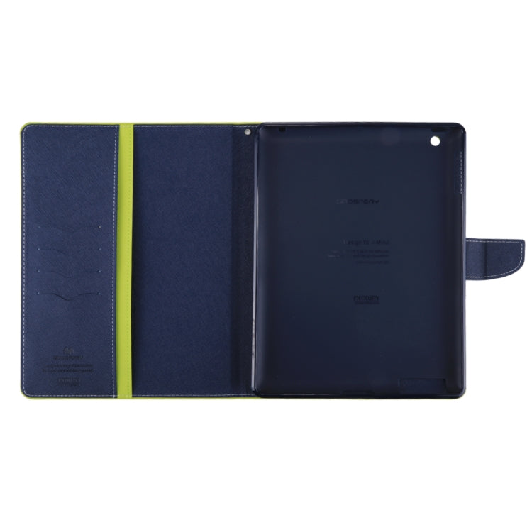 GOOSPERY FANCY DIARY for iPad 4 / 3 / 2 Cross Texture Leather Case with Holder & Card slots & Wallet