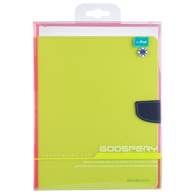 GOOSPERY FANCY DIARY for iPad 4 / 3 / 2 Cross Texture Leather Case with Holder & Card slots & Wallet