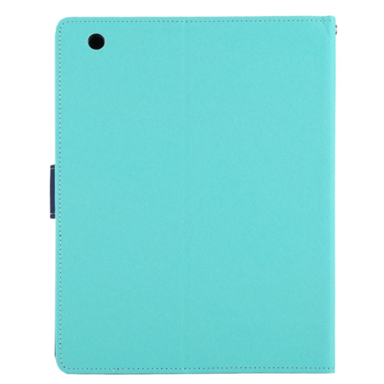GOOSPERY FANCY DIARY for iPad 4 / 3 / 2 Cross Texture Leather Case with Holder & Card slots & Wallet