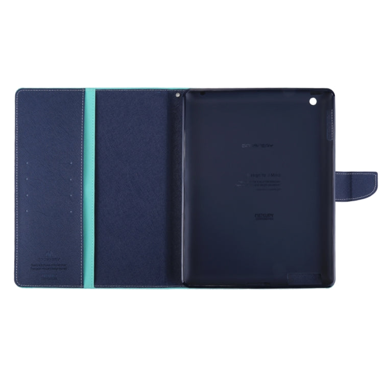 GOOSPERY FANCY DIARY for iPad 4 / 3 / 2 Cross Texture Leather Case with Holder & Card slots & Wallet