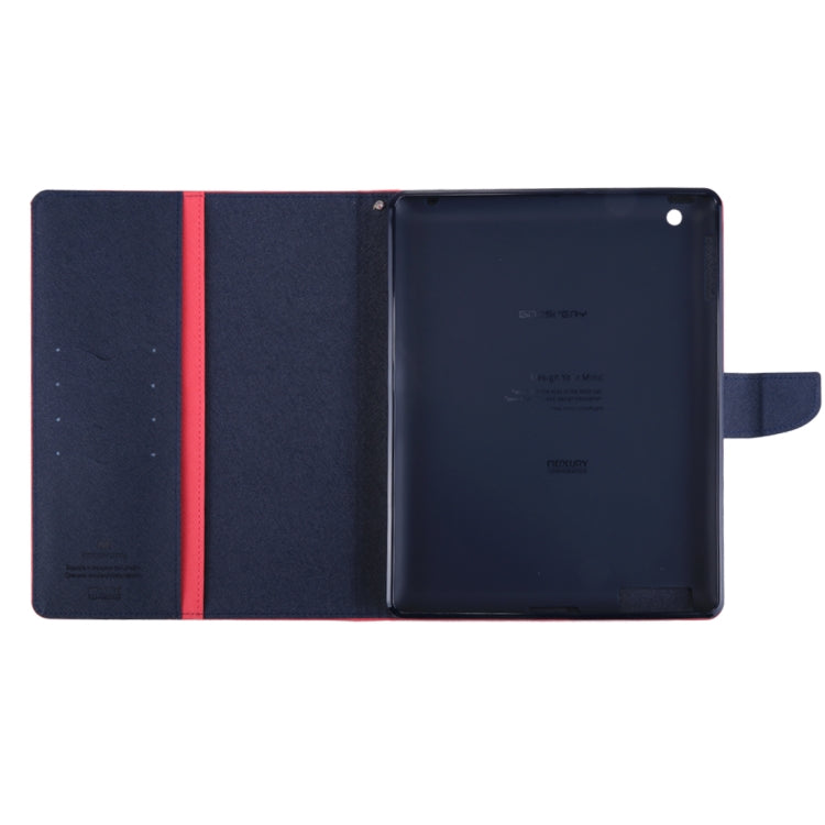 GOOSPERY FANCY DIARY for iPad 4 / 3 / 2 Cross Texture Leather Case with Holder & Card slots & Wallet