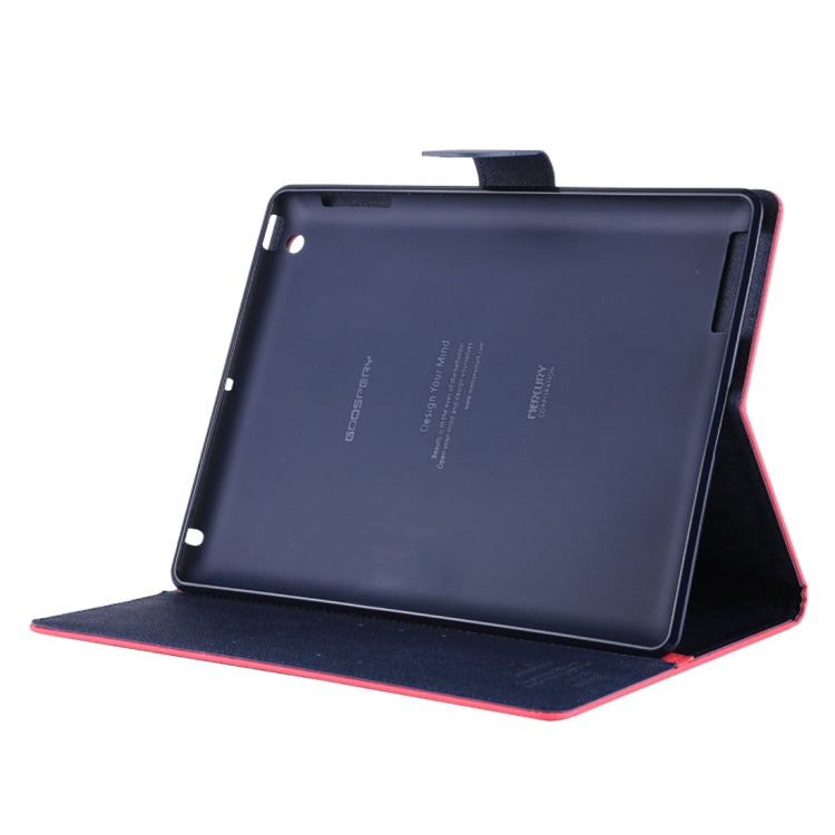 GOOSPERY FANCY DIARY for iPad 4 / 3 / 2 Cross Texture Leather Case with Holder & Card slots & Wallet