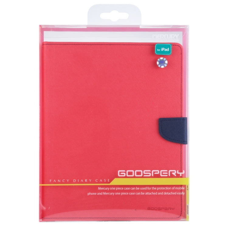 GOOSPERY FANCY DIARY for iPad 4 / 3 / 2 Cross Texture Leather Case with Holder & Card slots & Wallet