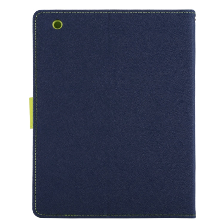 GOOSPERY FANCY DIARY for iPad 4 / 3 / 2 Cross Texture Leather Case with Holder & Card slots & Wallet