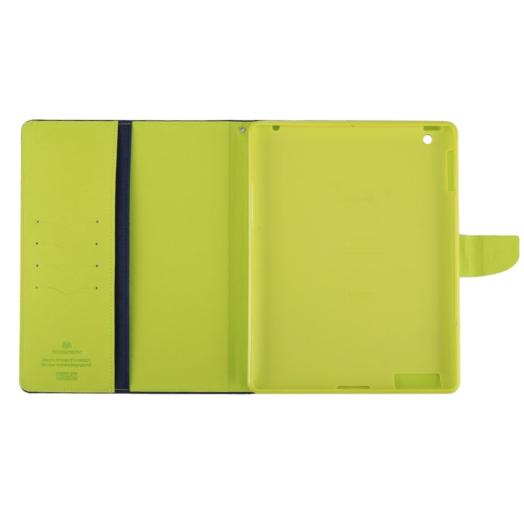 GOOSPERY FANCY DIARY for iPad 4 / 3 / 2 Cross Texture Leather Case with Holder & Card slots & Wallet