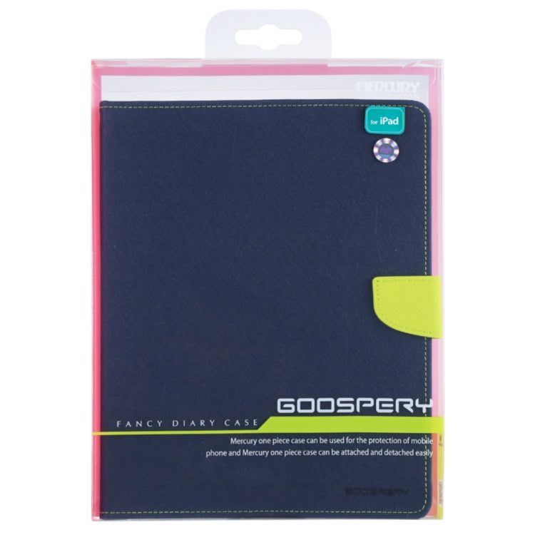 GOOSPERY FANCY DIARY for iPad 4 / 3 / 2 Cross Texture Leather Case with Holder & Card slots & Wallet