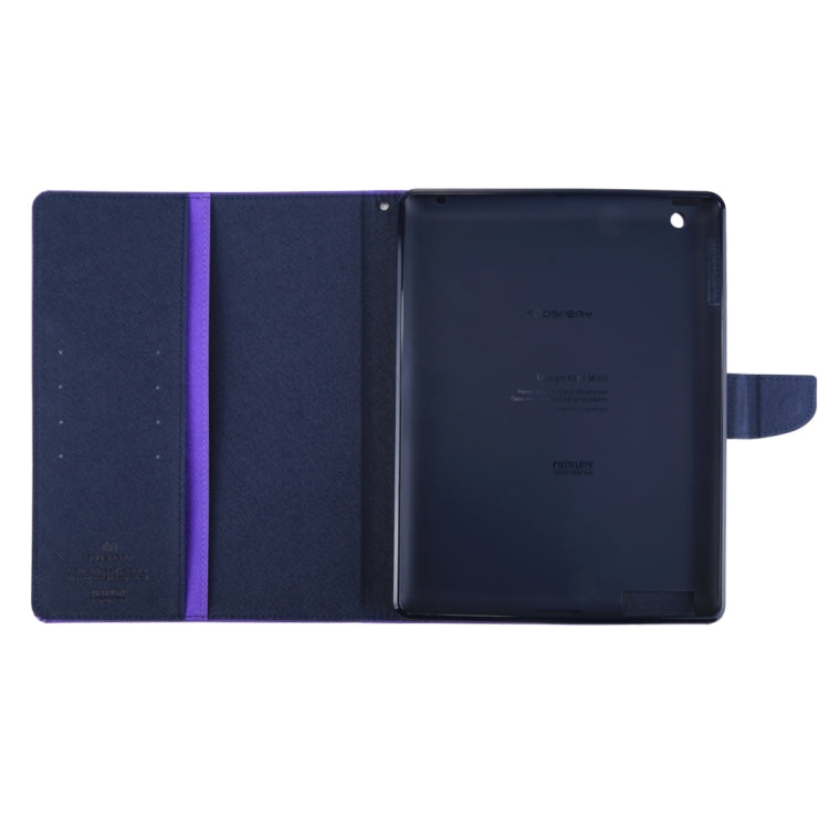 GOOSPERY FANCY DIARY for iPad 4 / 3 / 2 Cross Texture Leather Case with Holder & Card slots & Wallet