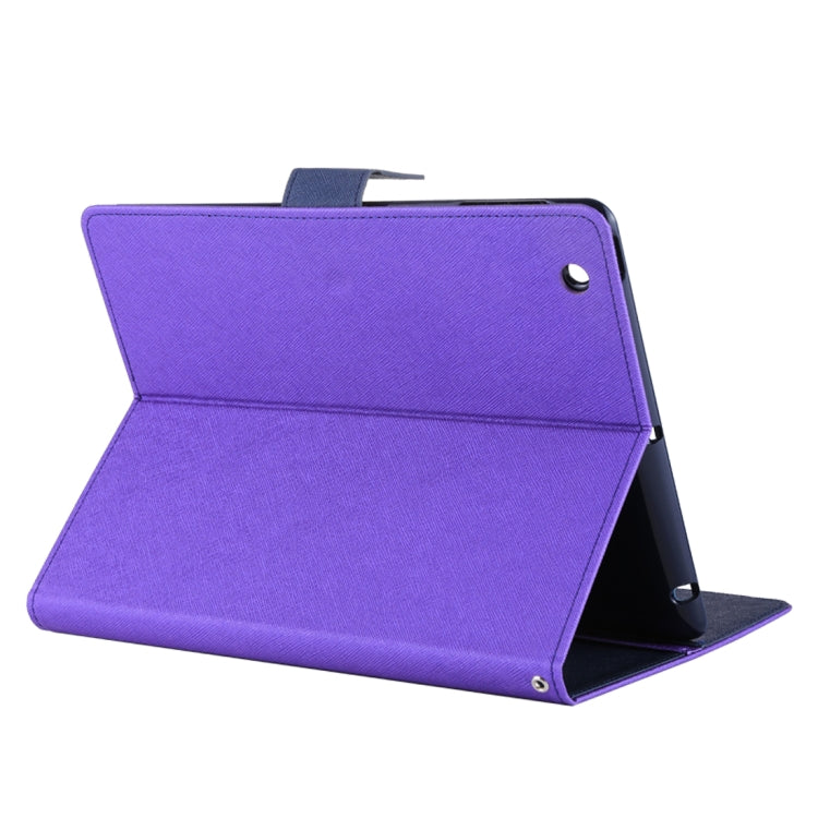 GOOSPERY FANCY DIARY for iPad 4 / 3 / 2 Cross Texture Leather Case with Holder & Card slots & Wallet