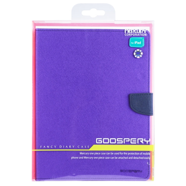 GOOSPERY FANCY DIARY for iPad 4 / 3 / 2 Cross Texture Leather Case with Holder & Card slots & Wallet